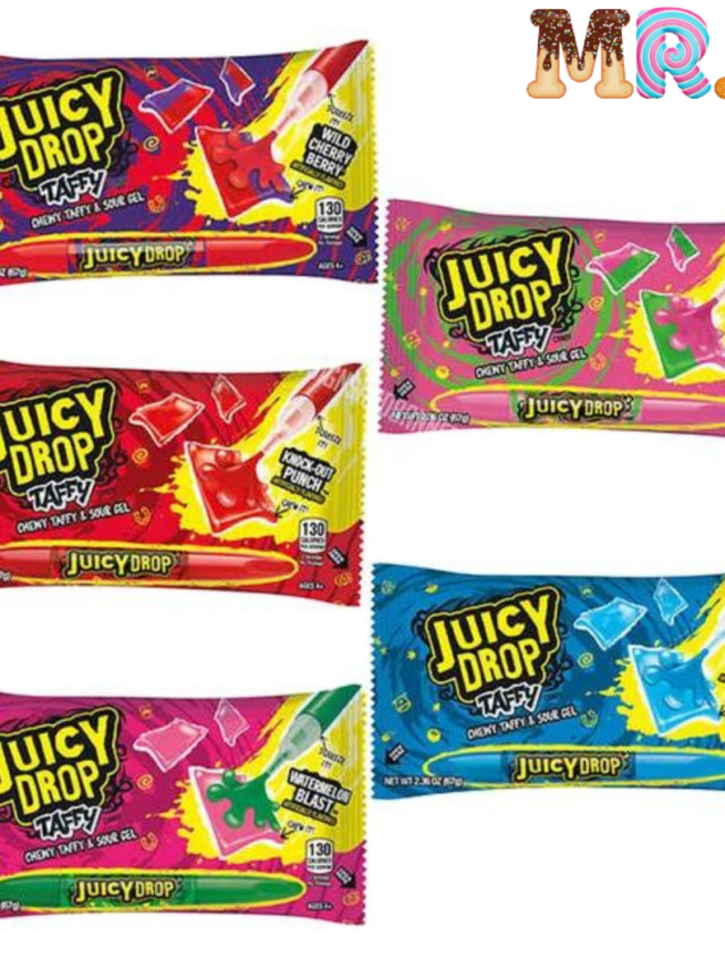 Juicy Drop Chewy Taffy And Sour Gel Assorted Flavours Mr Munchies