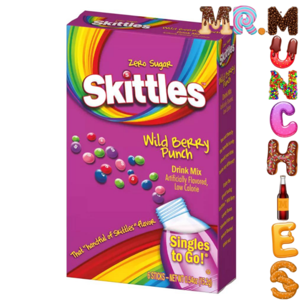 Skittles Wild Berry Punch Zero Sugar Drink Mix Singles To Go
