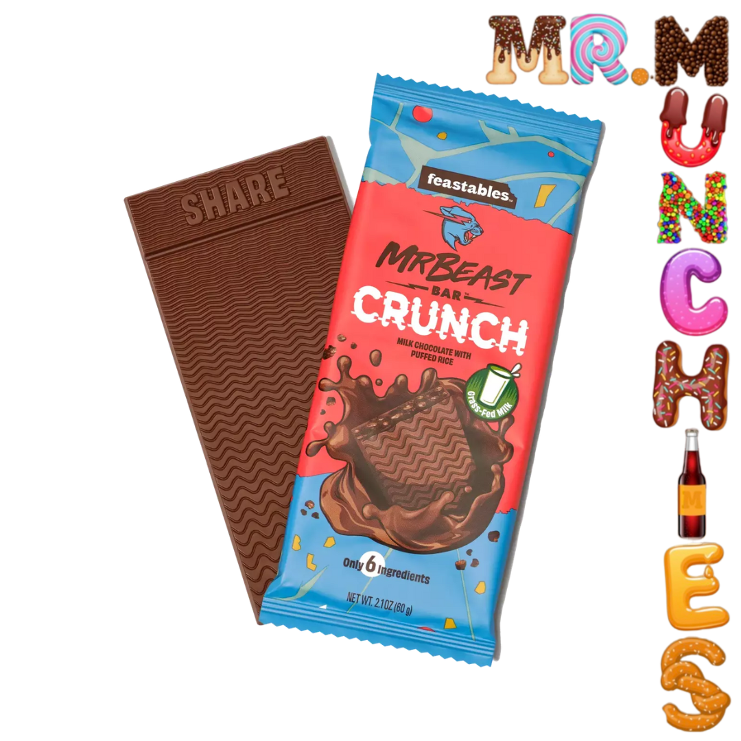 MrBeast Crunch Milk Chocolate With Puffed Rice - Mr. Munchies