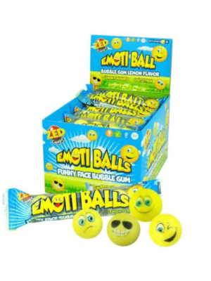 Emoti Balls Funny Face Bubble Gum